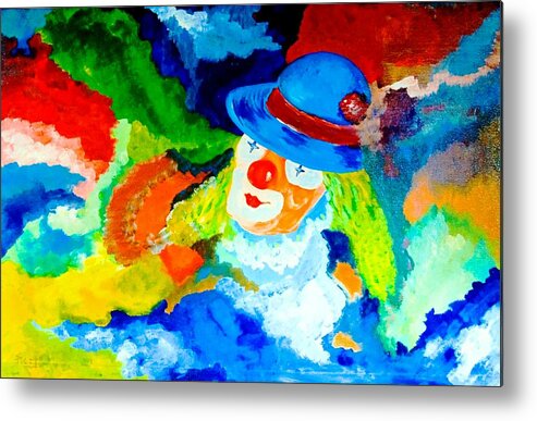Contemporary Metal Print featuring the painting Entertainer by Piety Dsilva