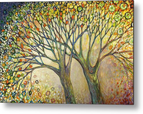 Tree Metal Print featuring the painting Entwined No 2 by Jennifer Lommers