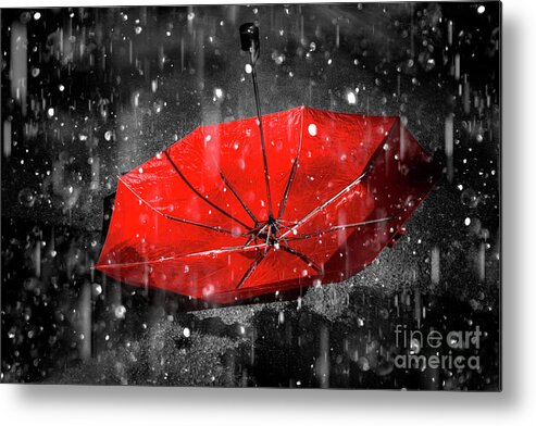 Red Metal Print featuring the photograph Epiphany by Jorgo Photography