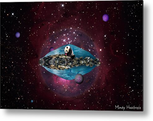 Space Metal Print featuring the mixed media Eternal Optimist by Mindy Huntress