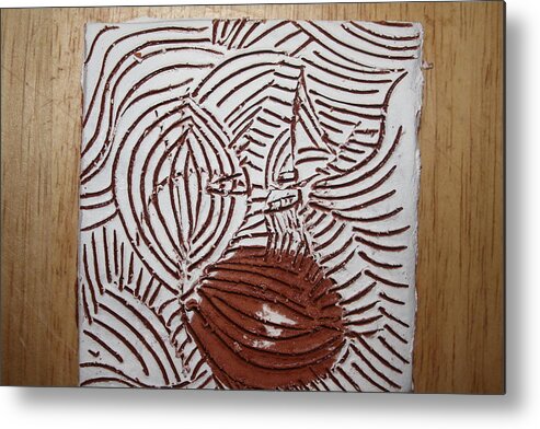 Jesus Metal Print featuring the ceramic art Eto - Tile by Gloria Ssali