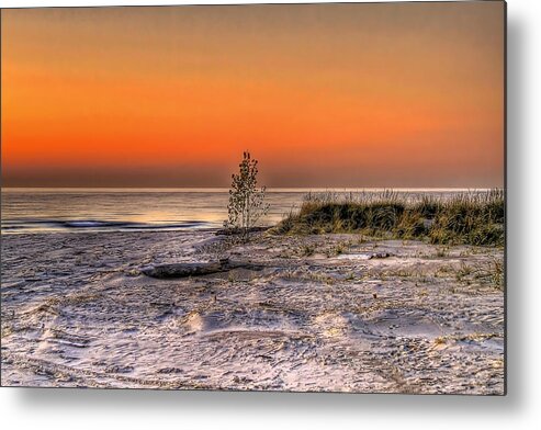 Hdr Photography Metal Print featuring the photograph Evening Beach Glow by Richard Gregurich