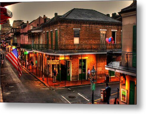 New Orleans Metal Print featuring the photograph Evening on Bourbon by Greg and Chrystal Mimbs
