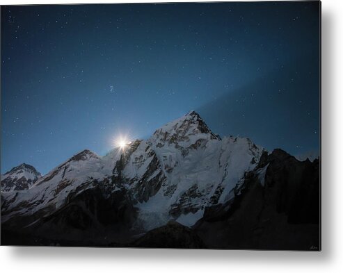 Nepal Metal Print featuring the photograph Everest Supermoon by Owen Weber