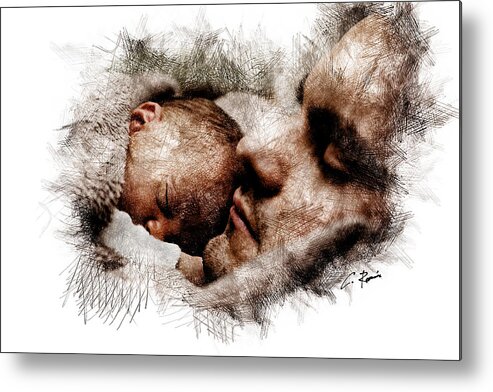 Everlasting Metal Print featuring the digital art Everlasting Father by Charlie Roman