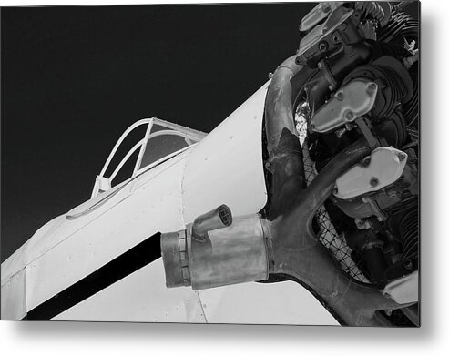 Plane Metal Print featuring the photograph Exhaust bw #72 by Raymond Magnani