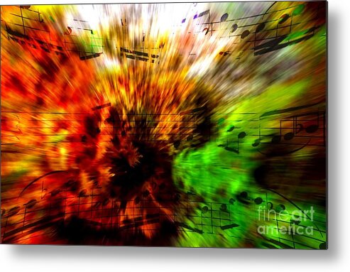 Music Metal Print featuring the digital art Explosive Exposition by Lon Chaffin