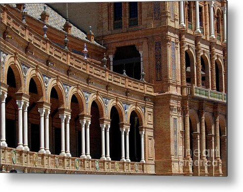 Andalusia Metal Print featuring the photograph Exterior view of the Plaza de Espana in Seville by Sami Sarkis