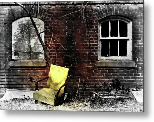 Abandoned Metal Print featuring the photograph Fading Away by Jessica Brawley