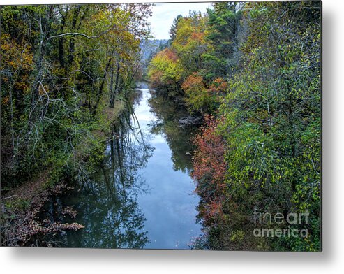 Fall Metal Print featuring the photograph Fall Colors along the Tallulah River by Barbara Bowen
