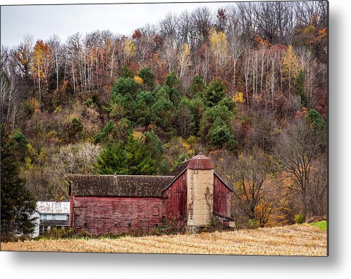 Old Barn Metal Print featuring the photograph Fall on the Farm by Paul Freidlund