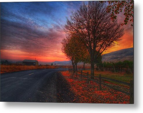 Fall Sunrise Metal Print featuring the photograph Fall sunrise by Lynn Hopwood