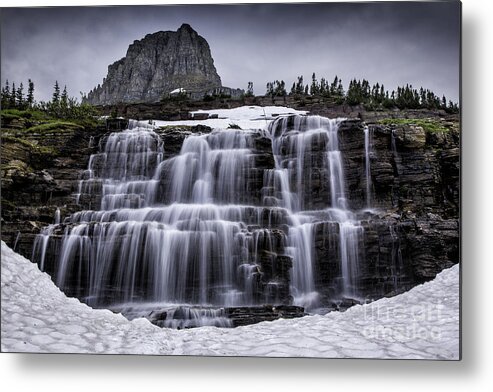 Glacier Metal Print featuring the photograph Falls In Glacier 1 by Timothy Hacker