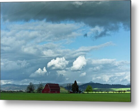 Adria Trail Metal Print featuring the photograph Farm Under the Sky by Adria Trail
