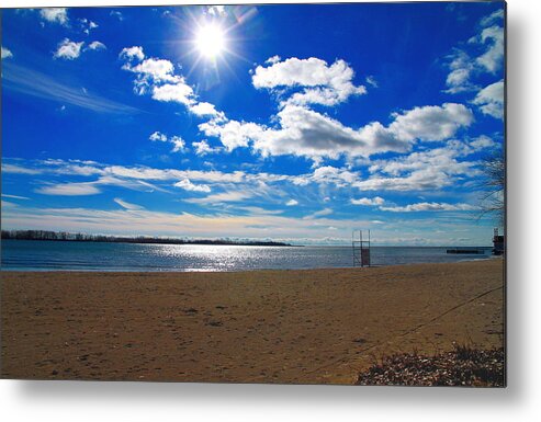 February Metal Print featuring the photograph February Blue by Valentino Visentini