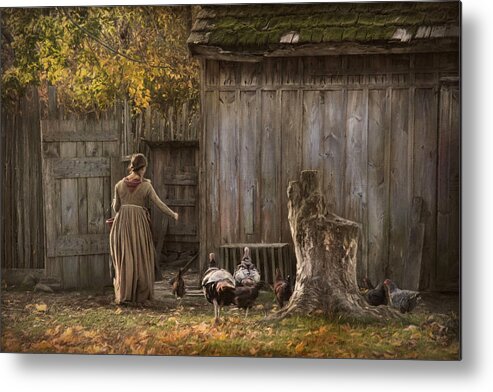 Turkies Metal Print featuring the photograph Feeding Time by Robin-Lee Vieira