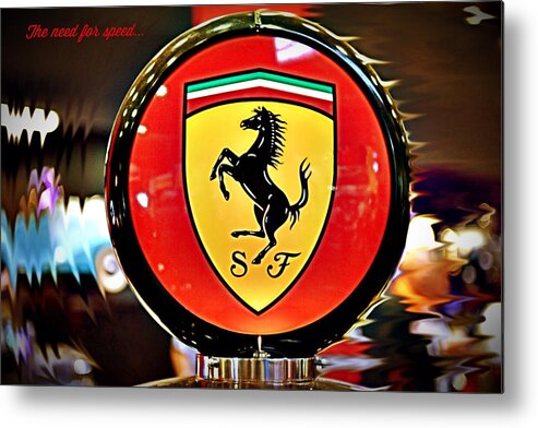 Home Metal Print featuring the photograph Ferrari - Need for Speed by Richard Gehlbach