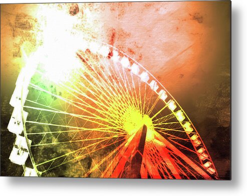 Louvre Metal Print featuring the mixed media Ferris 6 by Priscilla Huber
