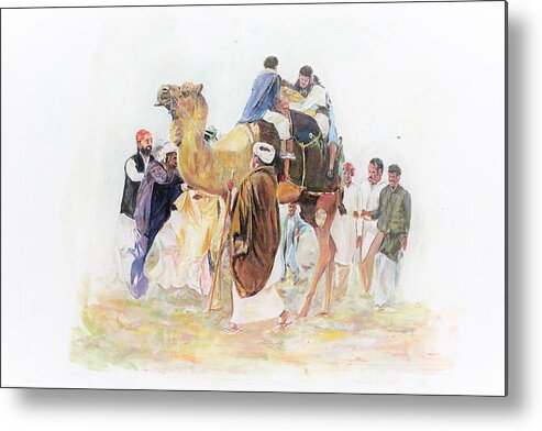 Festival Metal Print featuring the painting Festivals enjoyment. by Khalid Saeed
