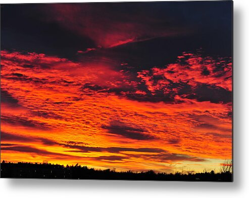 Sky Metal Print featuring the photograph Fiery Close of Day by Randi Grace Nilsberg