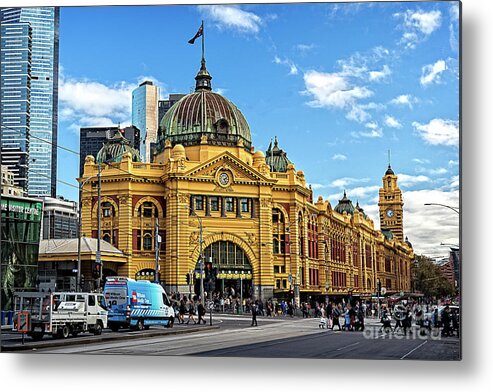 Landscape Metal Print featuring the photograph Flinders Station by Franz Zarda