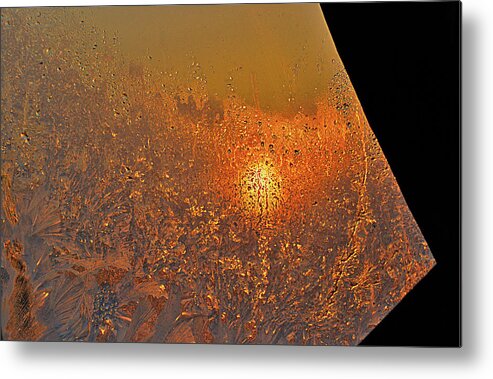 Abstract Metal Print featuring the photograph Fire and Ice by Sue Capuano