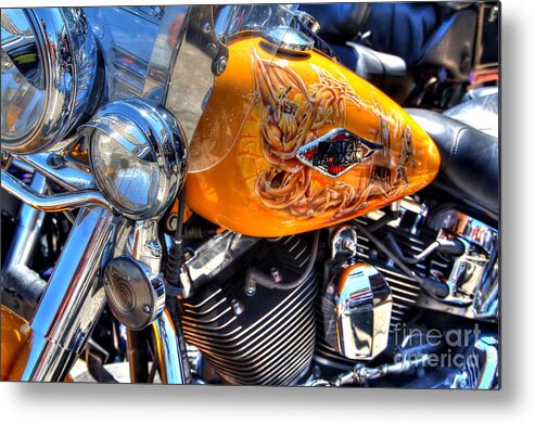 Motorcycle Metal Print featuring the photograph Fire Dragon by LR Photography