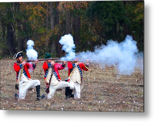 Battle Metal Print featuring the photograph Fire by Linda Brown