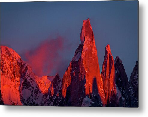 Patagonia Metal Print featuring the photograph First Light on Cerro Torre - Patagonia by Stuart Litoff
