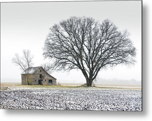 Barn Metal Print featuring the photograph Winter's Approach by Christopher McKenzie