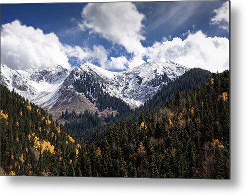 Mountains Metal Print featuring the photograph First Snow by Jen Manganello