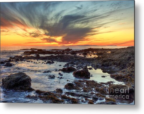 First Metal Print featuring the photograph First Sunset of 2016 by Eddie Yerkish