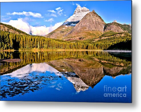 Fishercap Metal Print featuring the photograph Fishercap Blue Reflections by Adam Jewell