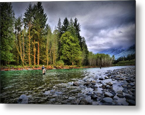  Metal Print featuring the photograph Fishing the Run by Jason Brooks