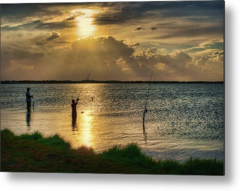 Fishing Metal Print featuring the photograph Fishing with Dad by Nikolyn McDonald