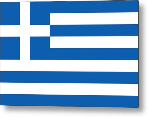 Country Metal Print featuring the photograph Flag of Greece by Robert Banach