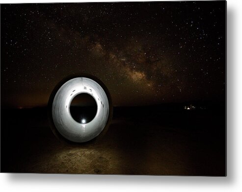 Bonneville Basin Metal Print featuring the photograph Flash Under the Milkyway by David Andersen