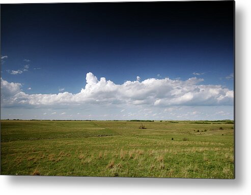 Sky Metal Print featuring the photograph Flint Hills Cloudscape by Jon Friesen