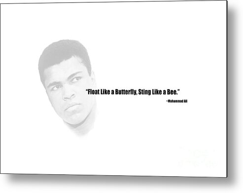 Muhammad Ali Metal Print featuring the photograph Float Like a Butterfly by Mim White
