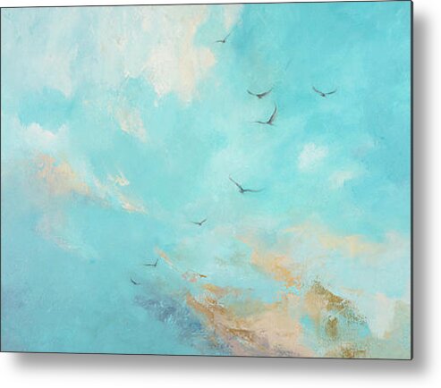 Sky Metal Print featuring the painting Flying High by Dina Dargo