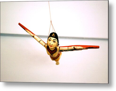 Flying Metal Print featuring the photograph Flying Lady by Kathi Shotwell