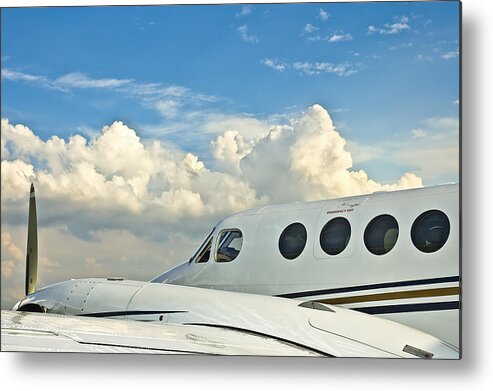 Airplane Metal Print featuring the photograph Flying Time by Carolyn Marshall
