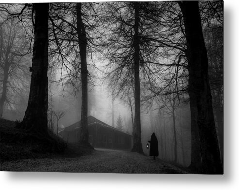 Lamp Metal Print featuring the photograph Fog by Ummu Nisan Kandilcioglu