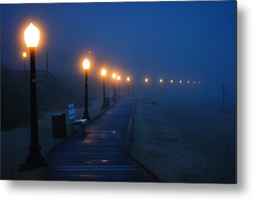 Algoma Metal Print featuring the photograph Foggy Boardwalk Blues by Bill Pevlor