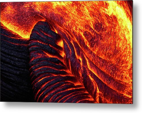 Hawaii Metal Print featuring the photograph Folding Lava by Christopher Johnson