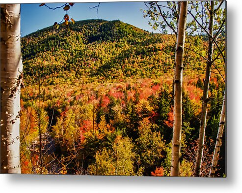 #fallfun Metal Print featuring the photograph Foliage View from Crawford Notch road by Jeff Folger