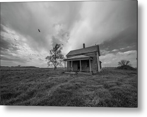 Abandoned Metal Print featuring the photograph Follow The Buzzards by Aaron J Groen