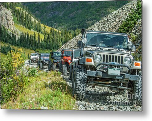Jeep Metal Print featuring the photograph Follow The Leader by Tony Baca
