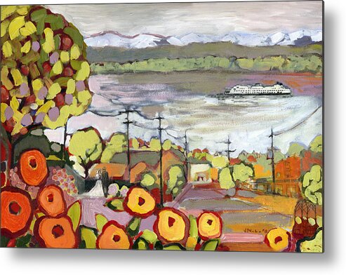 Edmonds Metal Print featuring the painting Fond Memories by Jennifer Lommers