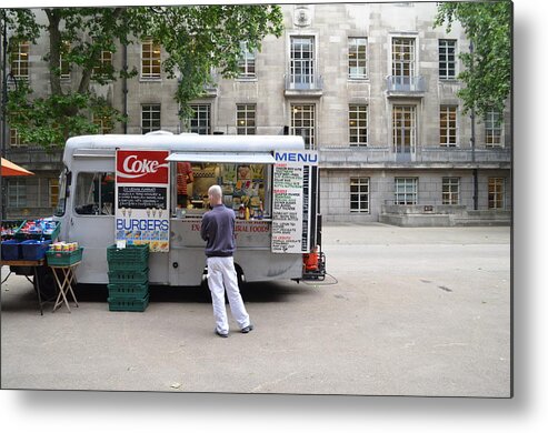London Metal Print featuring the photograph Food truck at the British Museum by Erik Burg